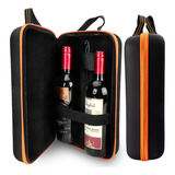 Porta Vinho Para Duas Garrafas Com Abridor Eva Premium