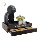 Porta-cápsulas E Bandeja Decorativa Mdf Café Dolce Gusto