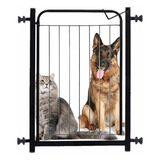Portão De Proteção Para Cães Pequeno E Médios Portes Cor Preto : Acompanha 1 Extensor De 10cm