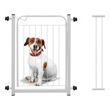 Portão De Segurança Pet Cães Bebês 80x70cm Com Extensor 10cm