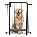 Portão Pet Com Prolongador/ Grade Cachorro / Portão Para Crianças/ Grade De Proteção / Portão Para Cachorros 80cm Cor Preto Jostech