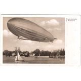 Postal Alemanha 1935 Vôo Zeppelin Sobre Lago De Bodensee