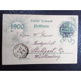 Postal Alemanha Reich Ano 1900 Original Lote 1803