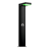 Poste Balizador Solar 50cm Jardim Luz Led Verde Oversun Estrutura Preto