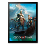 Poster Quadro God Of War Moldura Com 33x43cm #1
