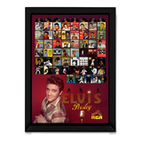 Poster Quadro Moldura Elvis Presley Discos Musica Foto Rock