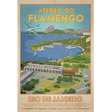 Pôster Retrô - Aterro Do Flamengo - Decora - 33 Cm X 48 Cm