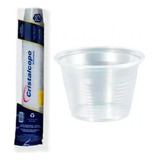 Pote C/ Tampa 100 Ml Com 100 Descartável P/ Gelatina/molho Cor Transparente