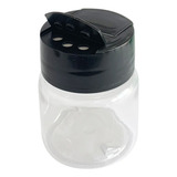 Pote Pet Vazio Para Tempero 50ml (20 Unidades) Cor Cristal C/ Preto