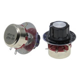 Potenciômetro 470k 2w Eixo Metálico Com Knob E Scala 0-100