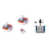Potenciometro Alpha Kit 2 A500k24/15, 1 Treble, 1 Chave 3 P