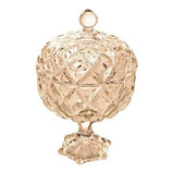 Potiche Bomboniere Baleiro Vidro Decoração Porta Doce 28cm Cor Dourado