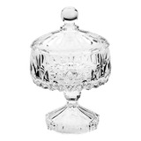 Potiche Decorativo Wolff Louise De Cristal Com Pé 14cm