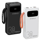 Power Bank Carregador Portátil Turbo Bateria 30.000mah Cor Branco