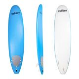 Prancha De Surf Soft 7'6 Funboard + Deck + Quilhas + Leash