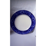 Prato De Porcelana Azul E Branco Ingles Turin