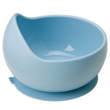Prato Fundo Bowl Em Silicone Com Ventosa Bebê Infantil Buba® Cor Azul