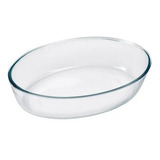 Prato Oval De Vidro Temperado Marinex Classic 1,6 Lt 26x18, Cor Transparente