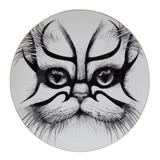 Prato Porcelana Inglesa By Rory Dobner - 'kabuki Cat'