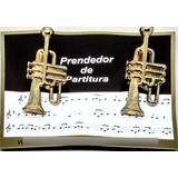 Prendedor De Partitura Ou Hinário Modelo Trompete (par)