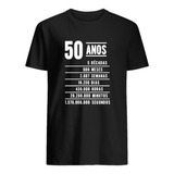 Presente Aniversário Descrição 50 Anos 50tão Camiseta Camisa