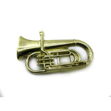 Presilha Prendedor De Partitura Tuba Musical Par Dourado