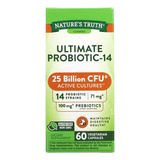 Probiótico-14 25 Bilhões Cfu 60 Cápsulas Importado