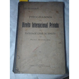 Programa Direito Internacional Tito Fulgencio 1921 Mg 