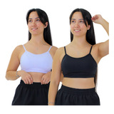 Promoção Kit 2 Top De Alcinha C/bojo Em Suplex Academia 