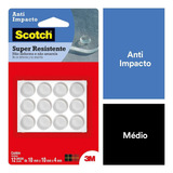 Protetor Anti Impacto Silicone Médio 10x10x4mm 12 Unidades Scotch 3m