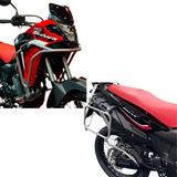 Protetor De Motor Prata E Afastador Alforge Sahara 300 Bráz 