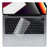 Protetor Teclado P/ Macbook Pro Max 14 Mod A2918 A2992 M3 Cor Silicone Transparente