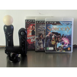 Ps Move Ps Eye E Navigation + 3 Jogos Originais