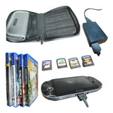 Ps Vita C/wi-fi Estojo, Carregador + 8 Jogos