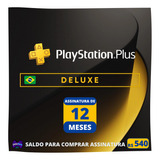 Psn Plus Deluxe 12 Meses - Brasileira - Playstation 4 E 5