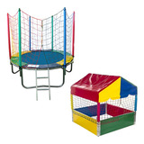 Pula Pula Cama Elástica 1,83m + Piscina De Bolinhas 1,00m