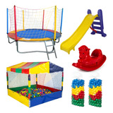 Pula Pula + Piscina De Bolinha 1,5 + Escorrega M + Cavalinho
