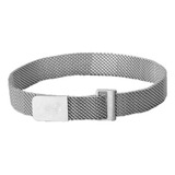 Pulseira Ajustável Malha De Aço Inoxidável Com Imã 