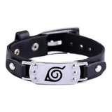 Pulseira Bracelete Naruto Couro Ajustável Anime Otaku
