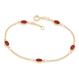 Pulseira Com Cristais Ovais 18/19 Cm Rommanel 551614 Gb