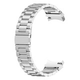 Pulseira Compatível Samsung Galaxy Watch 6 40mm 44mm 43mm Cor Prata