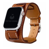 Pulseira Couro Cuff Compatível Com Apple Watch 41mm 45mm