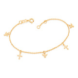 Pulseira Espíritos Santos E Cruzes.19 Cm Rommanel 551724 Vb