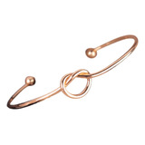 Pulseira Fashion Knot Bangle Cuff Opening Bracelet Copper Ca
