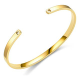 Pulseira Feminina Bracelete Dourada Ajustável Coração 4 Mm 