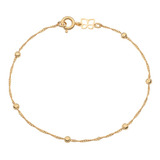 Pulseira Formada Com Bolas Med 18 Cm Rommanel 551203 Gb