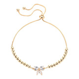 Pulseira H Feminina Com Laço De Cristal Para O Dia Dos Namor