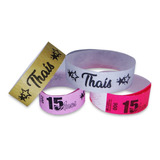 Pulseira Identificação Personalizada Festa Tyvek Kit 600un