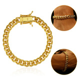 Pulseira Masculina De Moeda Antiga Banhada Cubana 8mm
