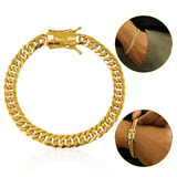 Pulseira Masculina Grumet 8mm Moeda Antiga Banhada Ouro 18k